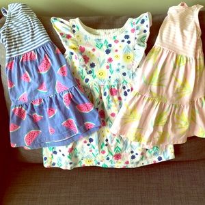 LOT of 3 girls summer dresses (2T)🌼🍉🌸🌾